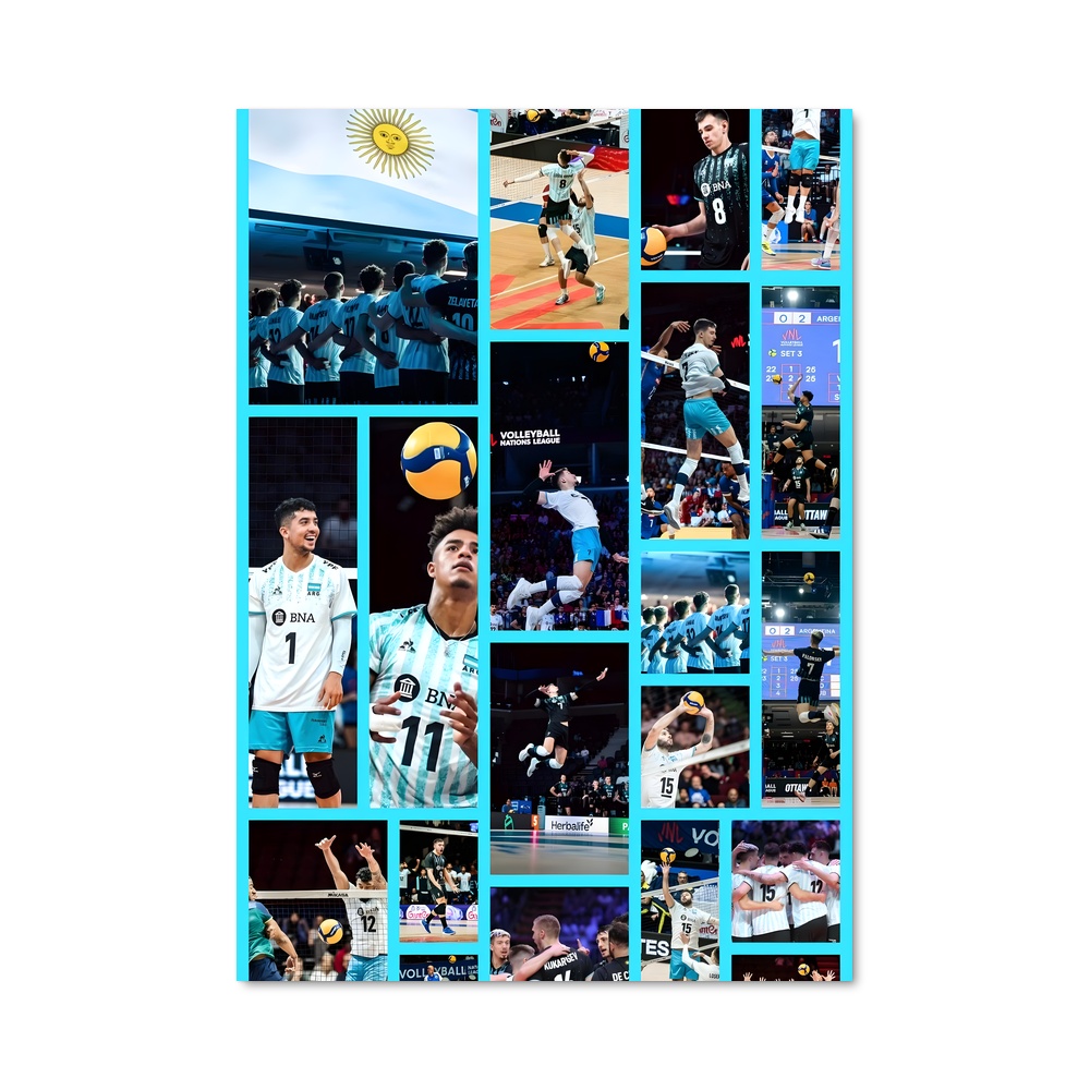 Poster Équipe Volleyeur Argentine